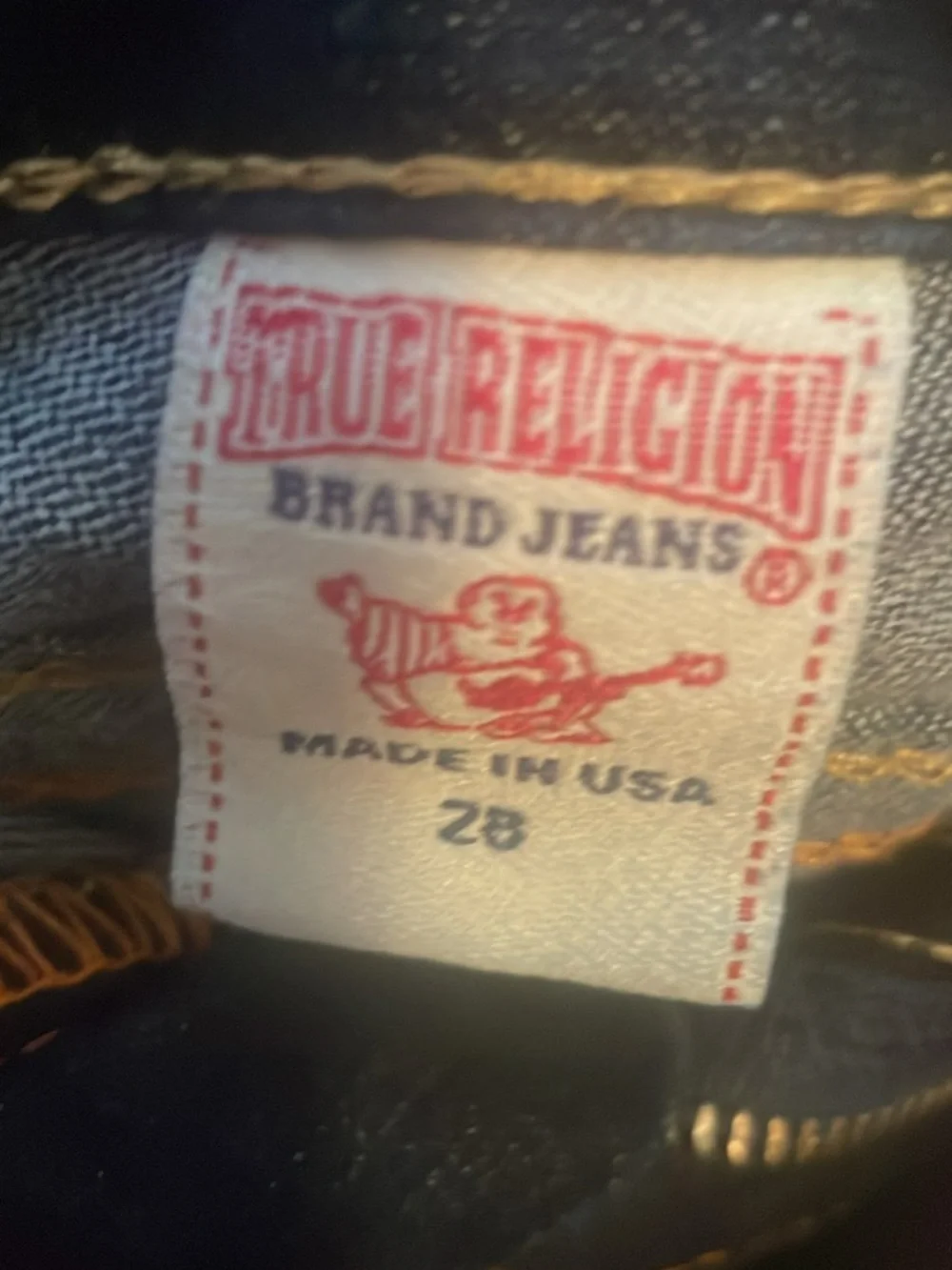 True Religion “Julie” Dark Indigo Skinny Jeans with Contrast Stitching - Picture 4 of 7